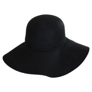 Beautiful Black Wool Floppy Millinery Hat